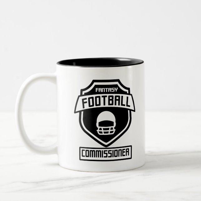fantasy-football-commissioner-black-01 Two-Tone coffee mug (Left)