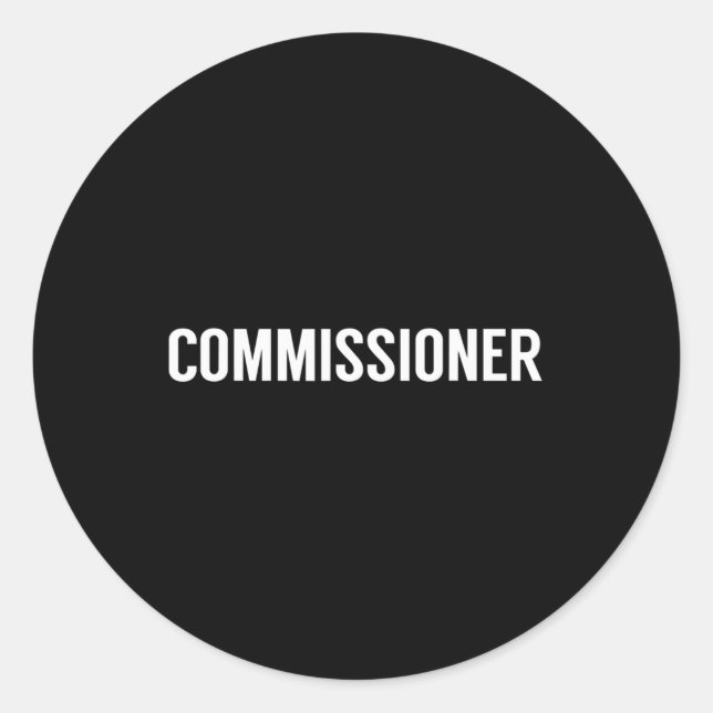 Fantasy Football Commissioner  Classic Round Sticker (Front)