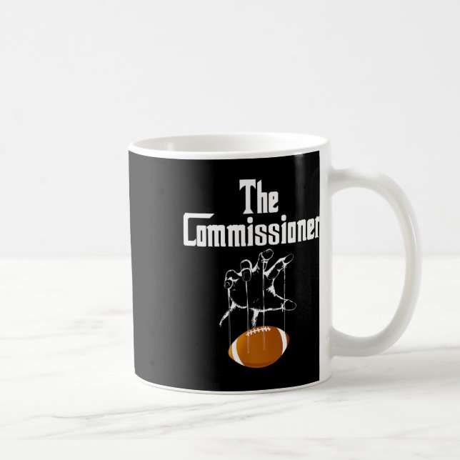Fantasy Football Commissioner Draught Party Commis Coffee Mug (Right)
