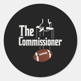 Fantasy Football Commissioner Draught Party Ffl Fu Classic Round Sticker
