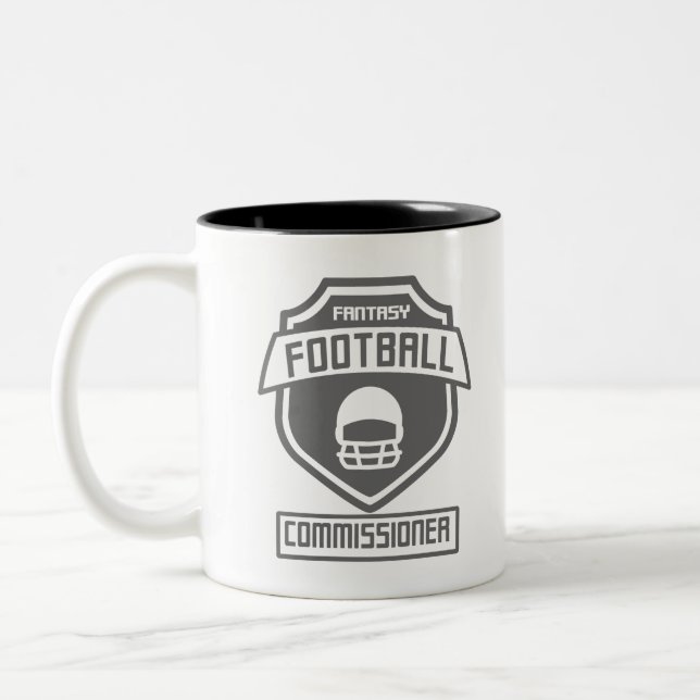 fantasy-football-commissioner-grey-01 Two-Tone coffee mug (Left)