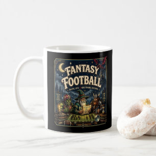 Fantasy Football, Dragon Wizard Fantasy Vintage Coffee Mug