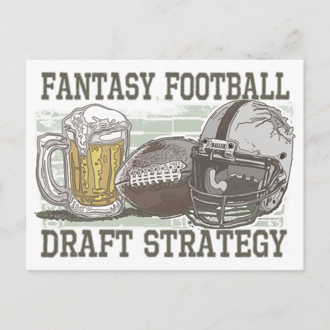 Fantasy Football Draught Strategy Postcard (Front)