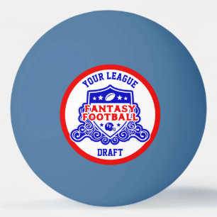 Fantasy Football Emblem Draught Pick Lottery Ping Pong Ball