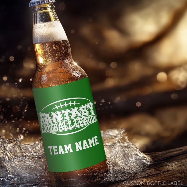 Fantasy Football - Funny Sports Gift Beer Bottle Label (Custom Party Beer Label)