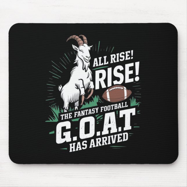 Fantasy Football Goat Shirt League Champion Champ  Mouse Pad (Front)