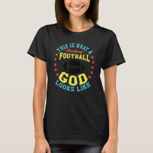 Fantasy Football God League Lineman Winner Draught T-Shirt