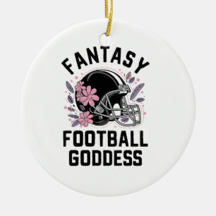 Fantasy Football Goddess Sports League Draught Ceramic Ornament