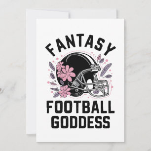 Fantasy Football Goddess Sports League Draught Invitation