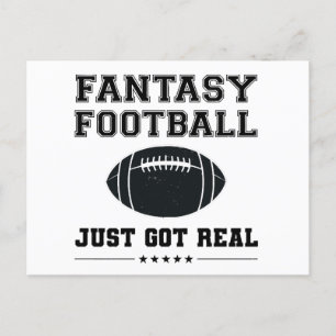 Fantasy Football Just Got Real Holiday Postcard