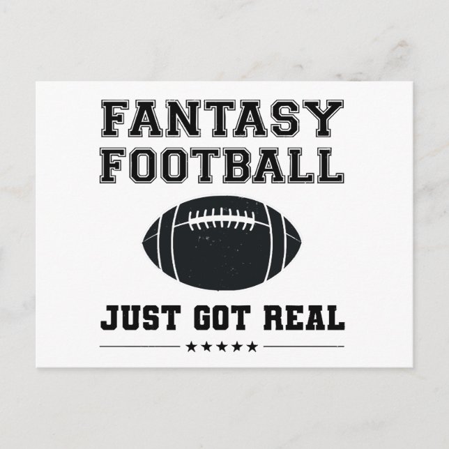 Fantasy Football Just Got Real Holiday Postcard (Front)