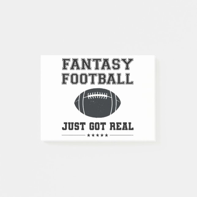 Fantasy Football Just Got Real Post-it Notes (Front)