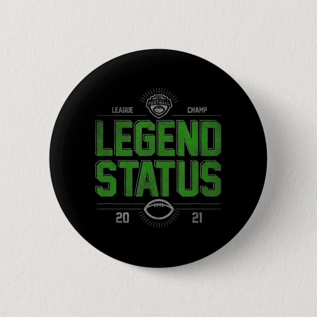 Fantasy Football League Champ Legend Status  6 Cm Round Badge (Front)