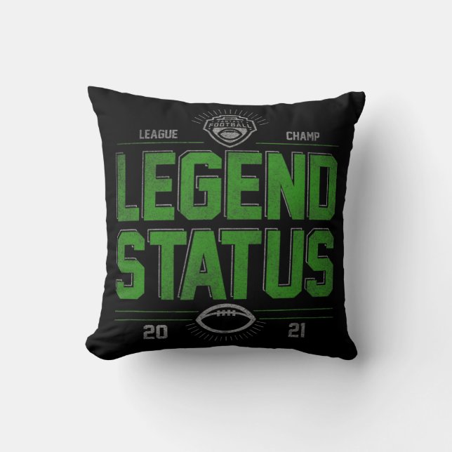 Fantasy Football League Champ Legend Status  Cushion (Front)