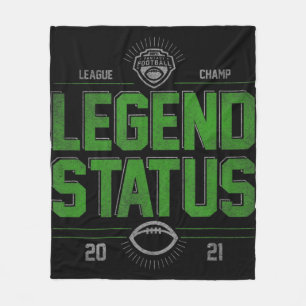 Fantasy Football League Champ Legend Status Fleece Blanket