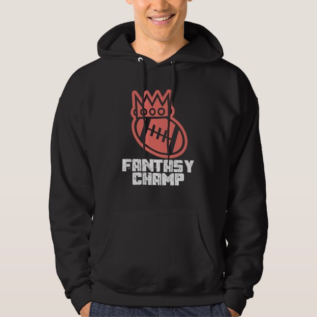 Fantasy Football League Champion Championship DFS  Hoodie (Front)