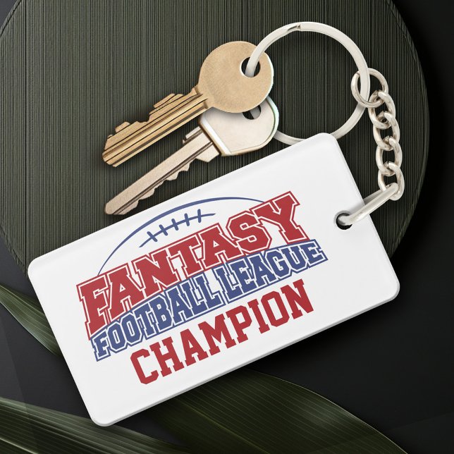 Fantasy Football League Champion Key Ring (Personalized Keychain - fantasy football champion)