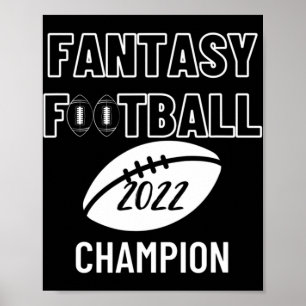 Fantasy Football League Champion Winner 2022  Foot Poster