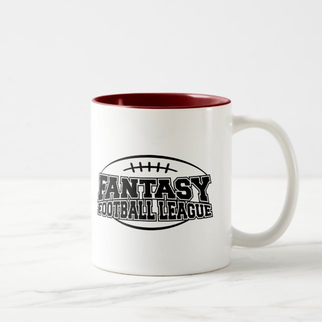 Fantasy Football League Two-Tone Coffee Mug (Right)