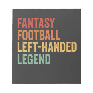 Fantasy Football Left Handed Legend Funny Retro  Notepad