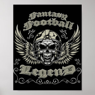 Fantasy Football Legend Retro Vintage Fantasy Foot Poster