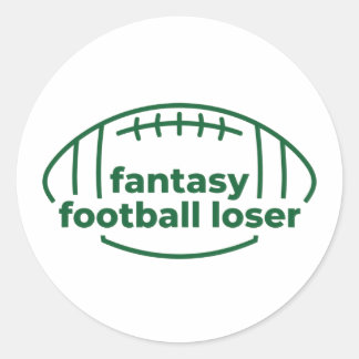 Fantasy Football Loser  Classic Round Sticker