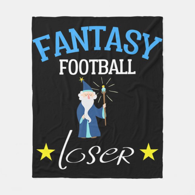 Fantasy Football Loser   Fun Fantasy Football Tee Fleece Blanket (Front)