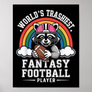 Fantasy Football Loser Trophy Last Place Funny Rac Poster