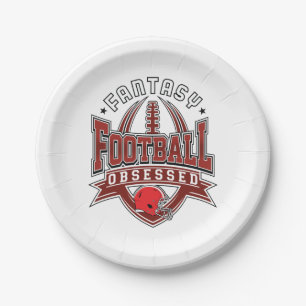 Fantasy Football Obsessed FFL League Paper Plate