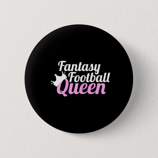 Fantasy Football Queen  Fun  6 Cm Round Badge (Front)