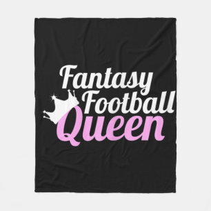 Fantasy Football Queen Fun Fleece Blanket