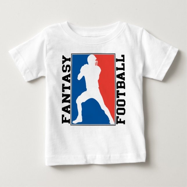 Fantasy Football, red white and blue Logo Baby T-Shirt (Front)