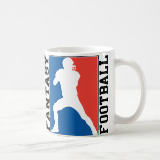 Fantasy Football, red white and blue Logo Coffee Mug