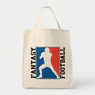Fantasy Football, red white and blue Logo Tote Bag