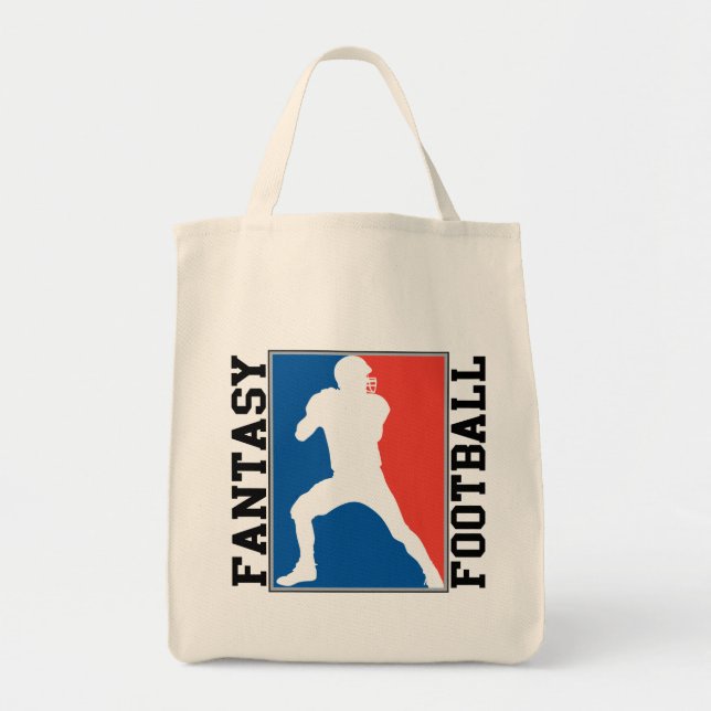 Fantasy Football, red white and blue Logo Tote Bag (Front)