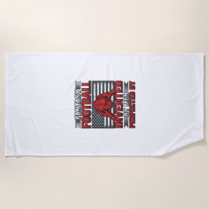 Fantasy Football Vintage Basketball Flag Shirt Des Beach Towel