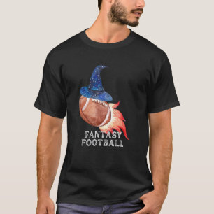 Fantasy Football Wizard Magic Hat Mage Art Design T-Shirt