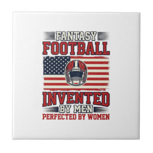 Fantasy Football Women Vintage Sports Shirt_1 Ceramic Tile