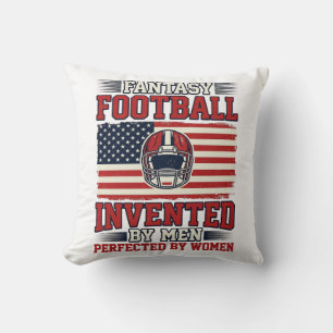 Fantasy Football Women Vintage Sports Shirt_1 Cushion