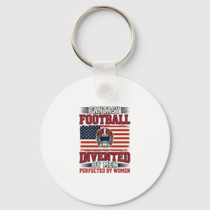 Fantasy Football Women Vintage Sports Shirt_1 Key Ring
