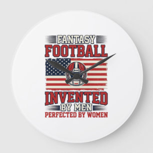 Fantasy Football Women Vintage Sports Shirt_1 Large Clock