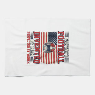 Fantasy Football Women Vintage Sports Shirt_1 Tea Towel
