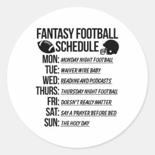 Fantasy Footll Draught Party Classic Round Sticker