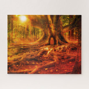 Fantasy forest art jigsaw puzzle, enchanted forest jigsaw puzzle