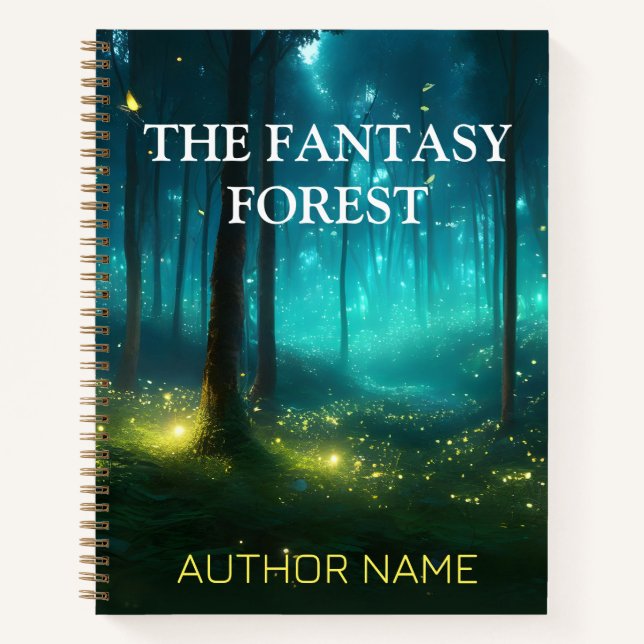 Fantasy Forest Book Cover Inspiration Notebook (Front)