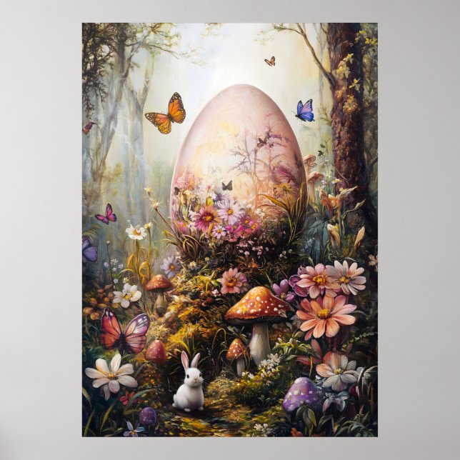 Fantasy Forest Egg Easter Poster (Front)