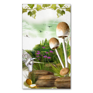 Fantasy Forest Journal Ephemera Magnetic Business Card