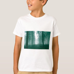 Fantasy forest with fog in Green T-Shirt