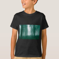 Fantasy forest with fog in Green