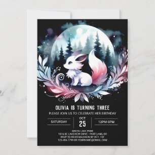 Fantasy Forest Wolf Birthday Invitation